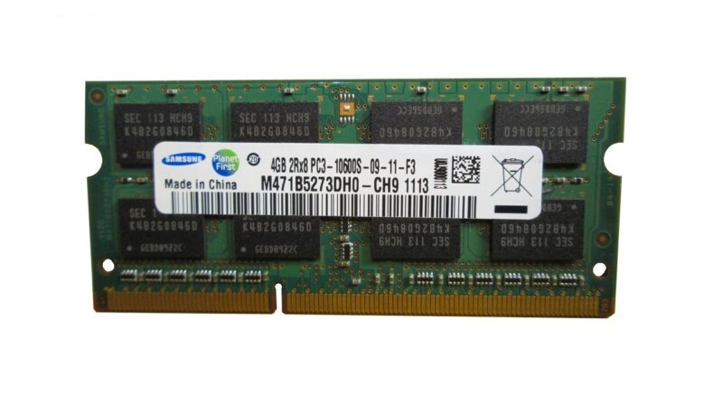 رم لپ تاپ سامسونگ مدل 1333 DDR3 PC3 10600s MHz ظرفیت 4گیگابایت