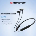 هدفون بلوتوثی مانستر مدل MOB SG08 BT5.3 Wireless Headphone In-ear Sports - Image 11